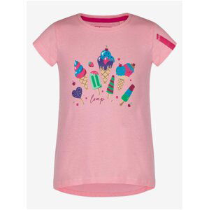 Ružové dievčenské tričko s potlačou LOAP BESNUDA