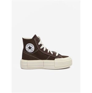 Tmavo hnedé členkové tenisky na platforme Converse Chuck Taylor All Star Cruise