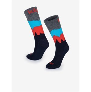 Tmavomodré unisex ponožky z merino vlny Kilpi NORS-U