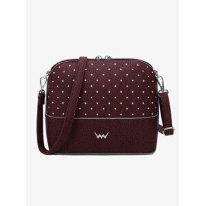 Vínová dámska crossbody kabelka Cara Dotty Wine