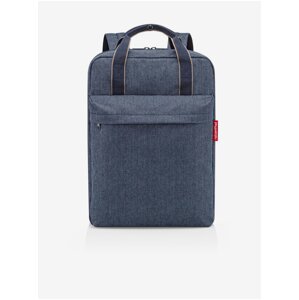 Tmavo modrý pánsky batoh Reisenthel Allday Backpack M Herringbone Dark Blue