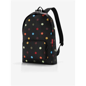 Čierny dámsky skladací batoh s bodkami Reisenthel Mini Maxi Rucksack Dots