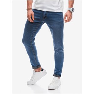 Modré pánske slim fit rifle Edoti