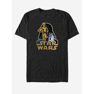 Čierne unisex tričko Star Wars Shiny Droids