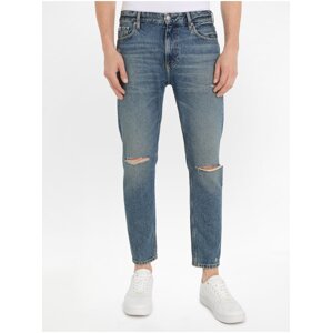 Modré pánske straight fit džínsy Calvin Klein Jeans Dad Jean