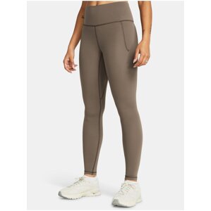 Hnedé dámske športové legíny Under Armour Meridian Legging-BRN