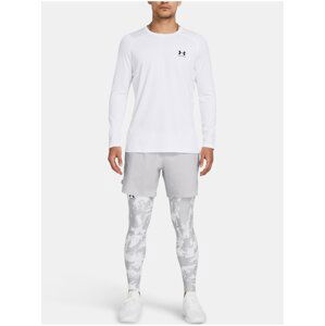 Svetlosivé pánske legíny Under Armour UA HeatGear Iso-Chill Printed