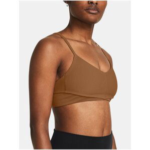 Hnedá dámska športová podprsenka Under Armour Meridian Rib Bralette