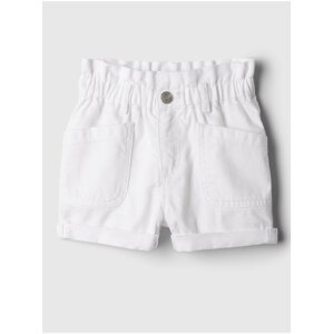 Biele dievčenské džínsové kraťasy GAP