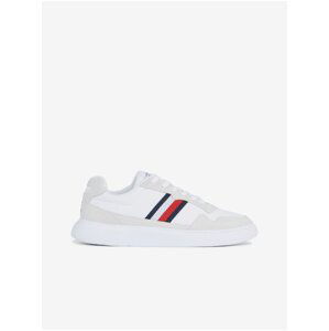 Biele pánske kožené tenisky Tommy Hilfiger Light Cupsole