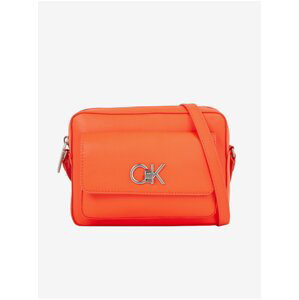 Oranžová dámska crossbody kabelka Calvin Klein Re-Lock Camera Bag