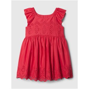 Červené dievčenské ľanové šaty GAP