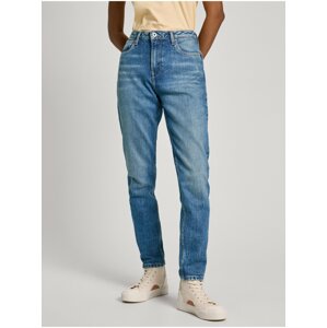 Modré dámske straight fit džínsy Jeans Pepe Jeans