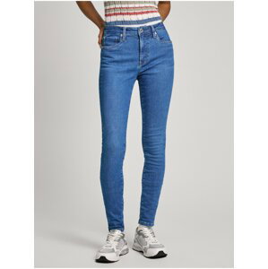 Modré dámske super skinny fit džínsy Pepe Jeans