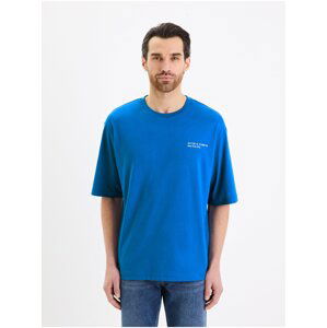 Modré bavlnené tričko Celio Gesympa