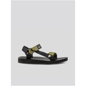 Čierno-zelené pánske sandále Hannah Drifter