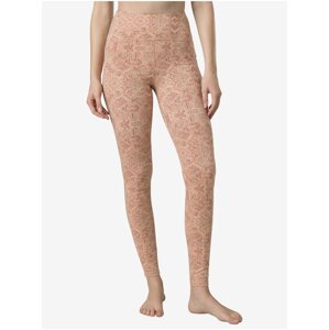 Béžové dámske vzorované športové legíny prAna Bohemia Hill Legging