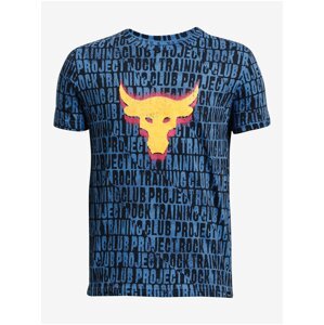 Modré chlapčenské tričko Under Armour UA Pjt Rck B SS BB Pt