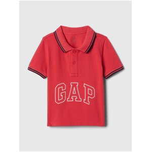 Červené chlapčenské polo tričko s logom GAP