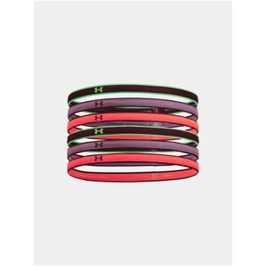 Sada šiestich dámských športových čeleniek v bordovej, fialovej a ružovej farbe Under Armour UA Mini Headbands (6pk)