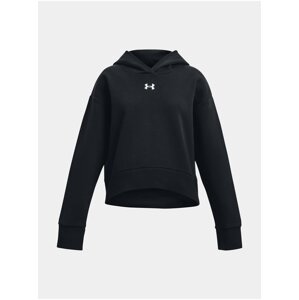 Čierna dievčenská mikina s kapucňou Under Armour UA Rival Fleece Crop Hoodie