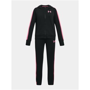 Čierna dievčenská športová súprava Under Armour UA Knit Hooded Tracksuit