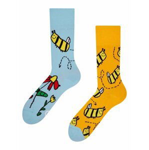Modro-žlté veselé ponožky Dedoles Čmeláčice