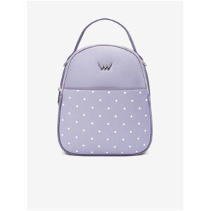 Svetlo fialový dámsky bodkovaný ruksak/kabelka VUCH Flug