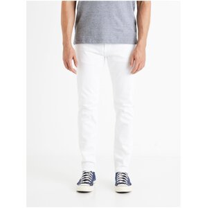 Biele pánske slim fit rifle Celio Dow