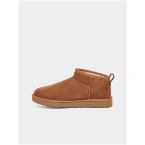 Hnedé dámske semišové snehule UGG Classic Ultra Mi