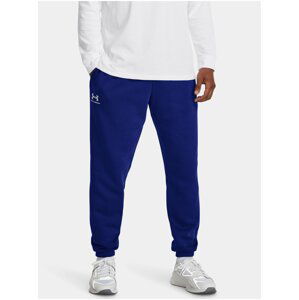 Modré pánske športové tepláky Under Armour UA Essential Fleece Jogger