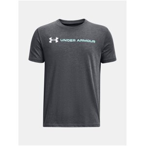 Tmavosivé tričko Under Armour UA B LOGO WORDMARK SS