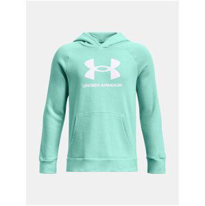 Tyrkysová mikina Under Armour UA Rival Fleece BL Hoodie