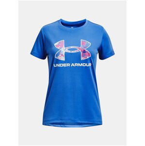 Modré športové tričko Under Armour UA Tech Print BL SSC