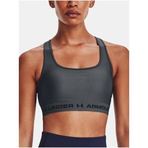 Tmavosivá športová podprsenka Under Armour UA Crossback Mid Bra