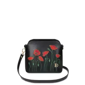 Dámska crossbody kabelka Mia Vlčie maky "ČIERNA" Zlatá