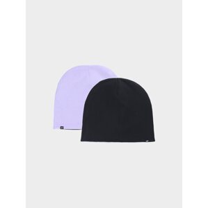 Detská dvojstranná čiapka typu beanie - fialová