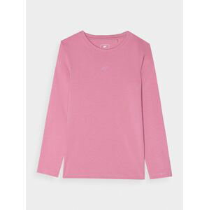 Dievčenské regular tričko s dlhým rukávom - ružové
