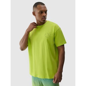 Pánske oversize tričko s potlačou - zelené
