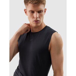 Pánsky tréningový regular tank top z recyklovaných materiálov - čierny