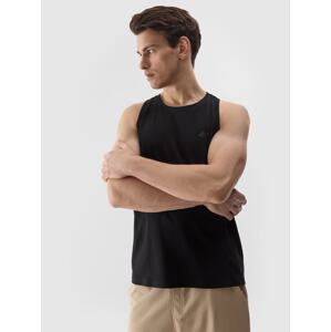 Pánsky regular tank top bez potlače - čierny