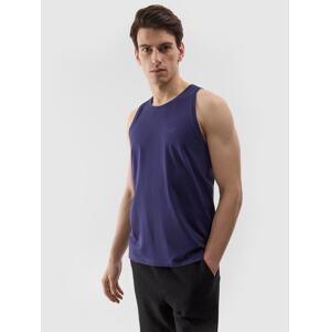 Pánsky regular tank top bez potlače - tmavomodrý