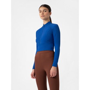 Dámske rebrované slim crop-top tričko s dlhým rukávom