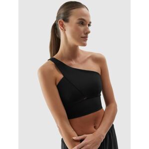 Dámske crop top tielko s asymetrickým ramienkom