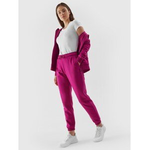 Dámske teplákové nohavice typu jogger - ružové