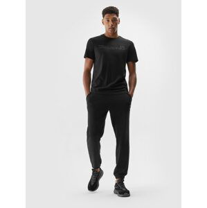 Pánske teplákové nohavice typu jogger z organickej bavlny - čierne