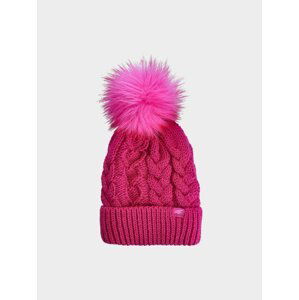 Dievčenská zimná čiapka s flísovou čelenkou - ružová