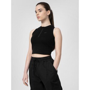 Dámske crop-top tielko so zipsom z organickej bavlny