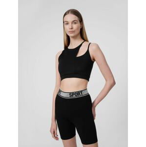 Dámske crop top tielko s asymetrickým ramienkom