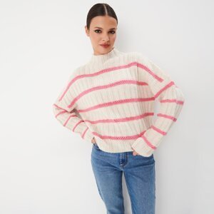 Mohito - Pásikavý sveter - Krémová